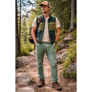 TOPO DESIGNS Green Casual Hiking Pants Trousers    Mens Size Large